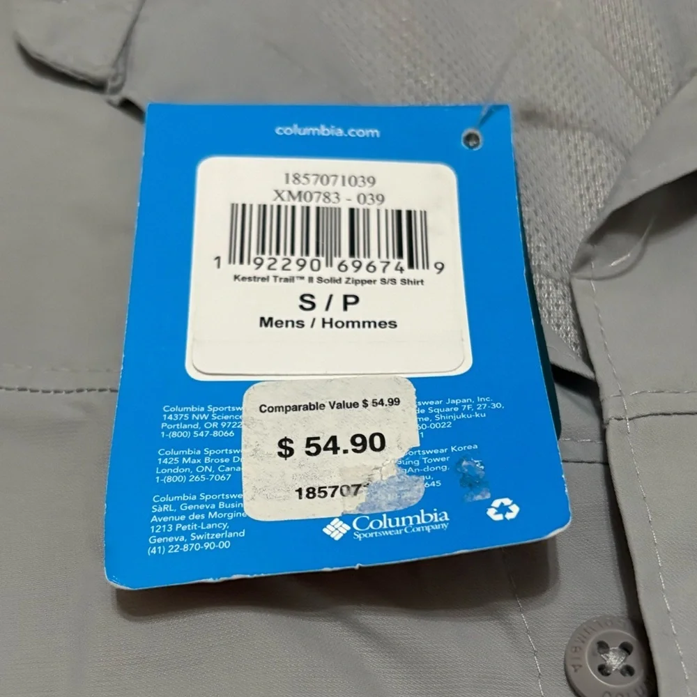NWT Columbia Men’s Button Up Short Sleeve Size Small - Picture 4 of 5